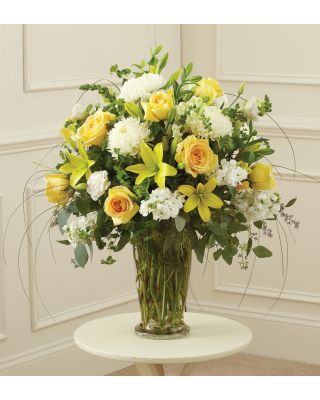 Beautiful Blessings Yellow Vase Arrangement 