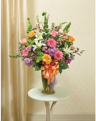 Beautiful Blessings Vase Arrangement - Pastel - Peach 