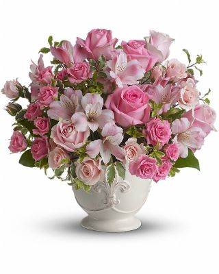 Pink Potpourri Bouquet with Roses 
