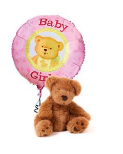 It's A Girl Bear & Balloon 