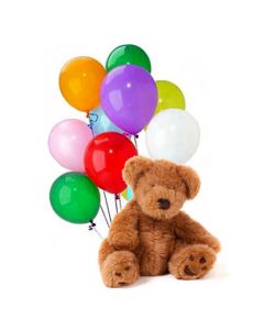 Balloons & Bear-Dozen Latex 