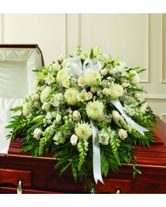 White Mixed Half Casket Cover 