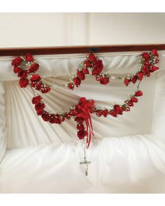 Large Rosary with Red Spray Roses 