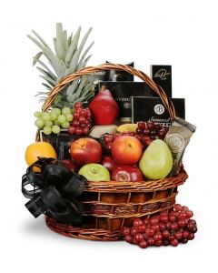 Deepest Sympathy Fruit and Gourmet Basket 